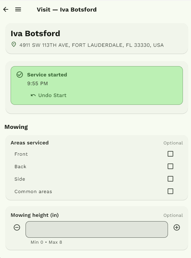 Once started, the time is recorded and the checklist unlocks