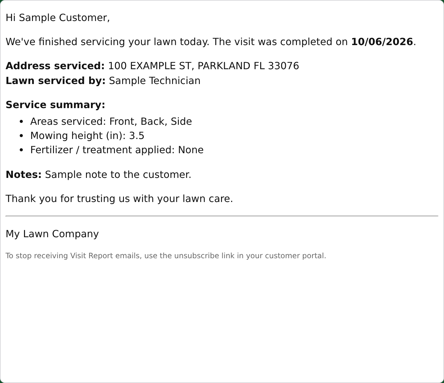 The email with your choices, before anything is sent The email with your choices, before anything is sent